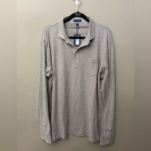 Peter Millar Croxley Long-Sleeve Cotton And linen Polo XL Tailored Fit MSRP $225